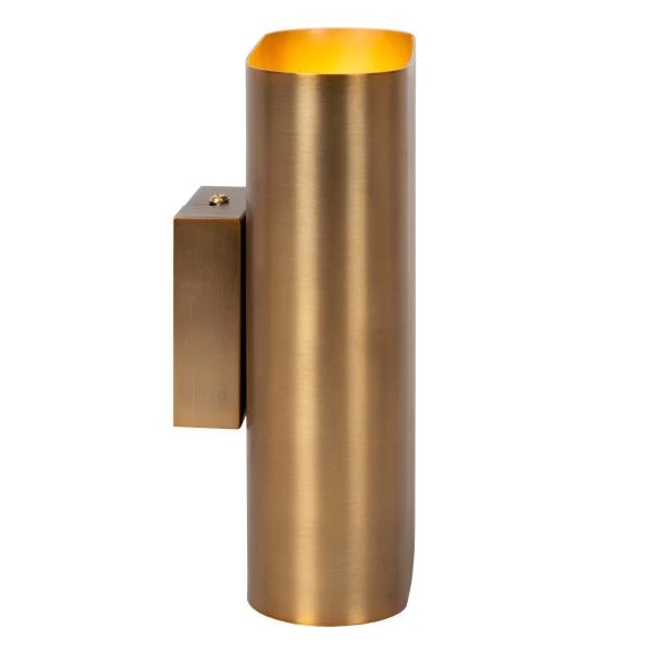 Lucide OVALIS - Lámpara de pared - 2xE14 - Oro mate / Latón - detalle 3